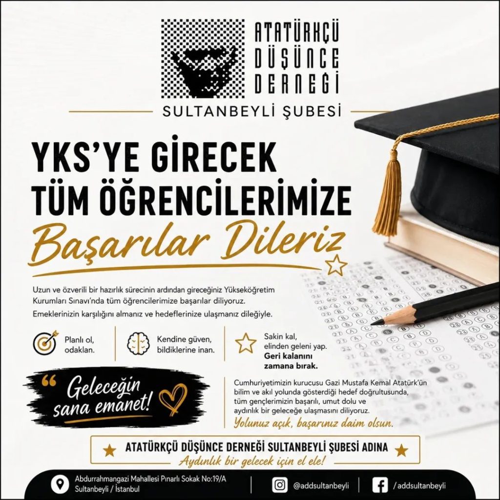 YKS’ye Girecek Tüm Öğrencilerimize Başarılar Dileriz
